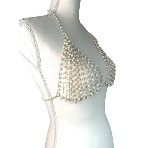 BLUEBELLA Soft Bra in Pearl Medium/Large New Womens Cropped Bralette - Picture 8 of 13